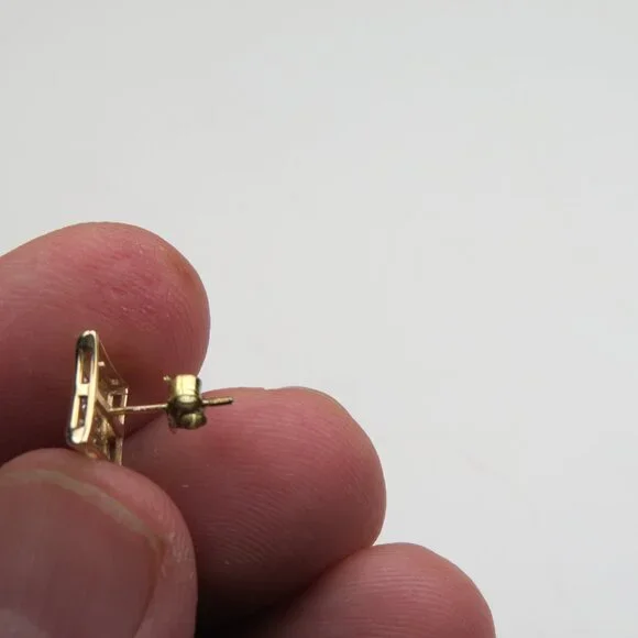 $450 14k YellowGold Men'sLady's Stud Earring